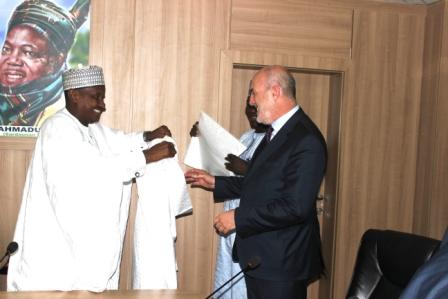 GMD of NNDC Dr Ahmed M. Muh. FCA dressing the CEO of SUR Inv .Mr Octay Ercan
